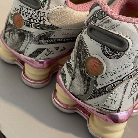 Rare PINK Nike Shox USA Money $100 Bill Sneakers – Size 7 - Picture 4 of 9